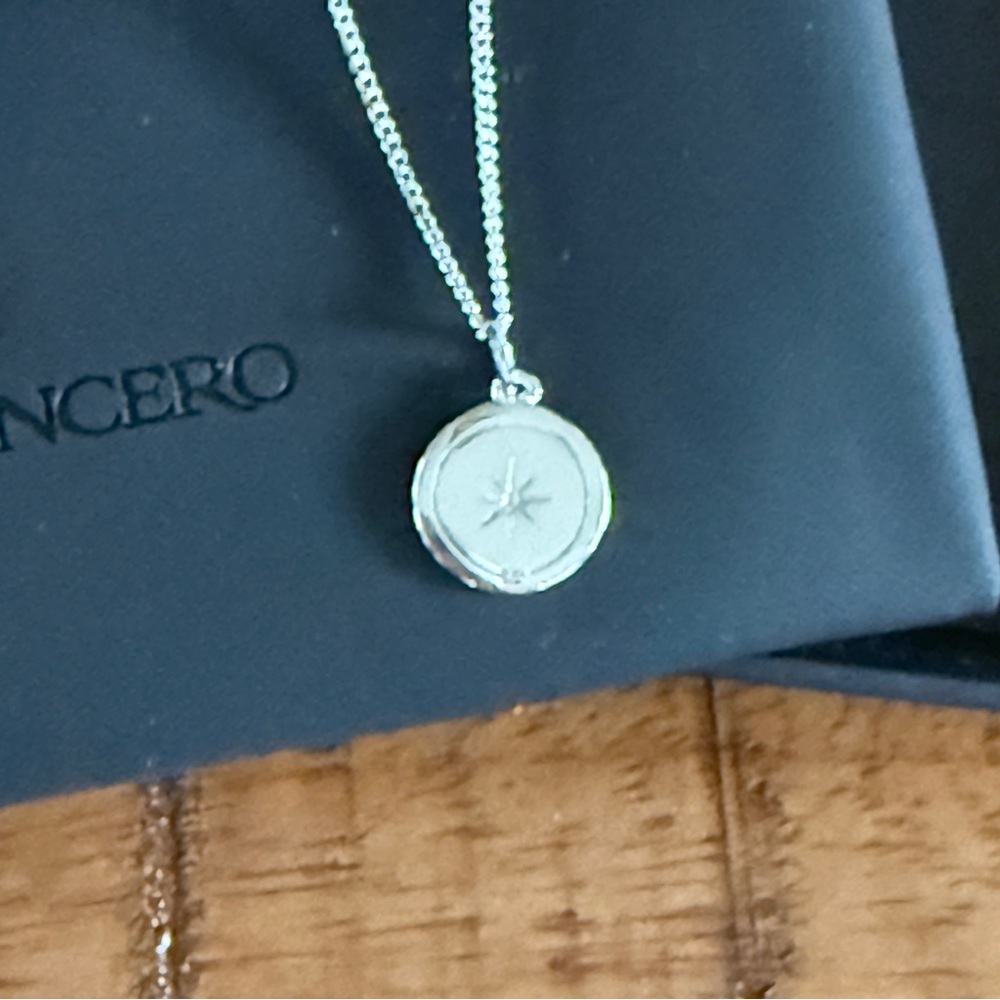 NWT Vincero Silver 925 North Star Celestial Pendant with Extender NIB